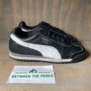 Puma Unisex Kids 1C Roma Basic PS Sneaker Athletic Black White Trainers Leather